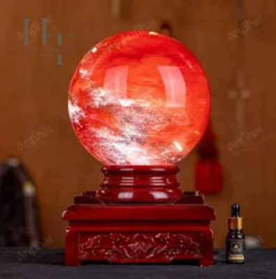Đá Phong Thủy Ruby – Biểu Tượng Của Tình Yêu & May Mắn quả cầu ruby