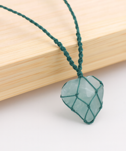 Trang Chủ Vòng cổ đá tự nhiên thiết kế macrame