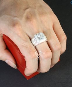 Nhẫn bạc nam mặt đá phong thủy DPT0388 Nhẫn bạc nam mặt đá phong thủy DPT0388
