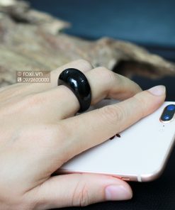 Nhiều màu - Nhẫn đá phong thủy mã não yên ngựa