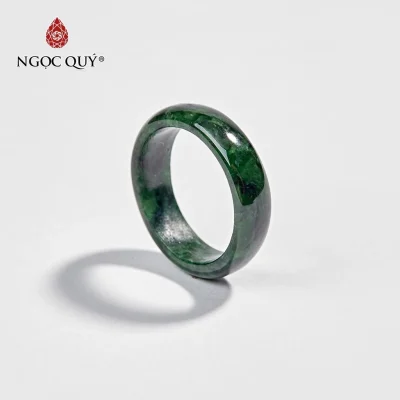 Nhẫn cẩm thạch - Nhẫn đá cẩm thạch sơn thủy jadeite mệnh hỏa, mộc - Ngọc Quý